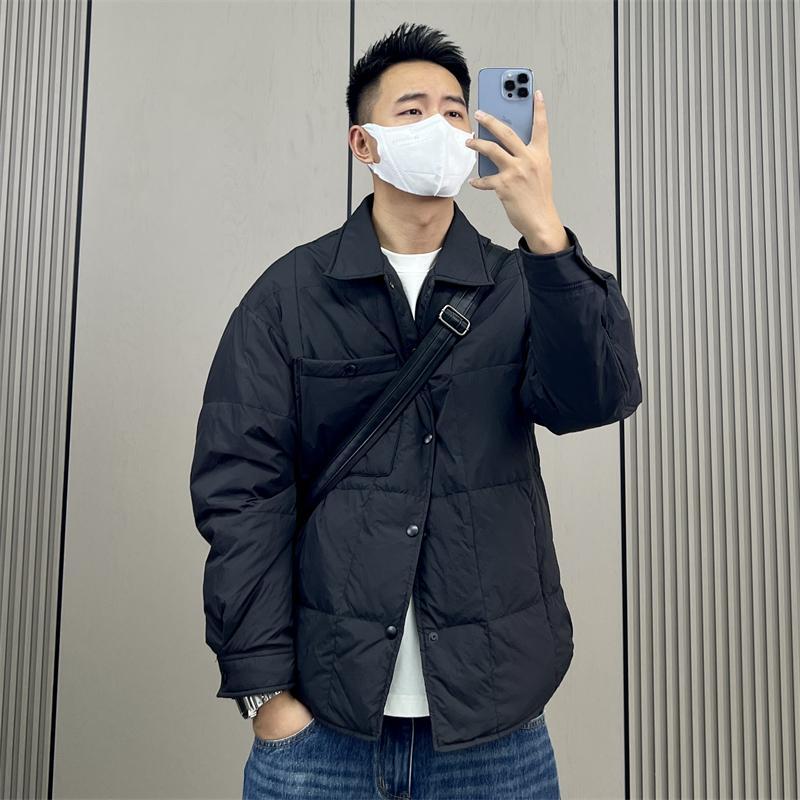 300斤加大码冬季轻薄保暖棉服男潮流休闲百搭简约宽