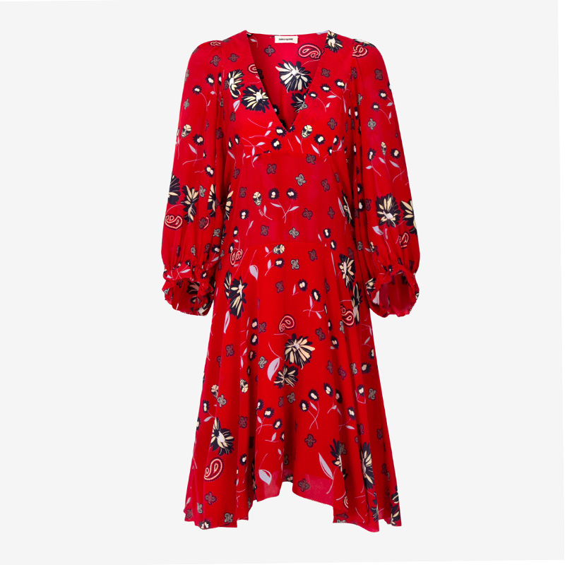 法拉鸣哥ZVV灯笼袖连衣裙FZV241002L0299