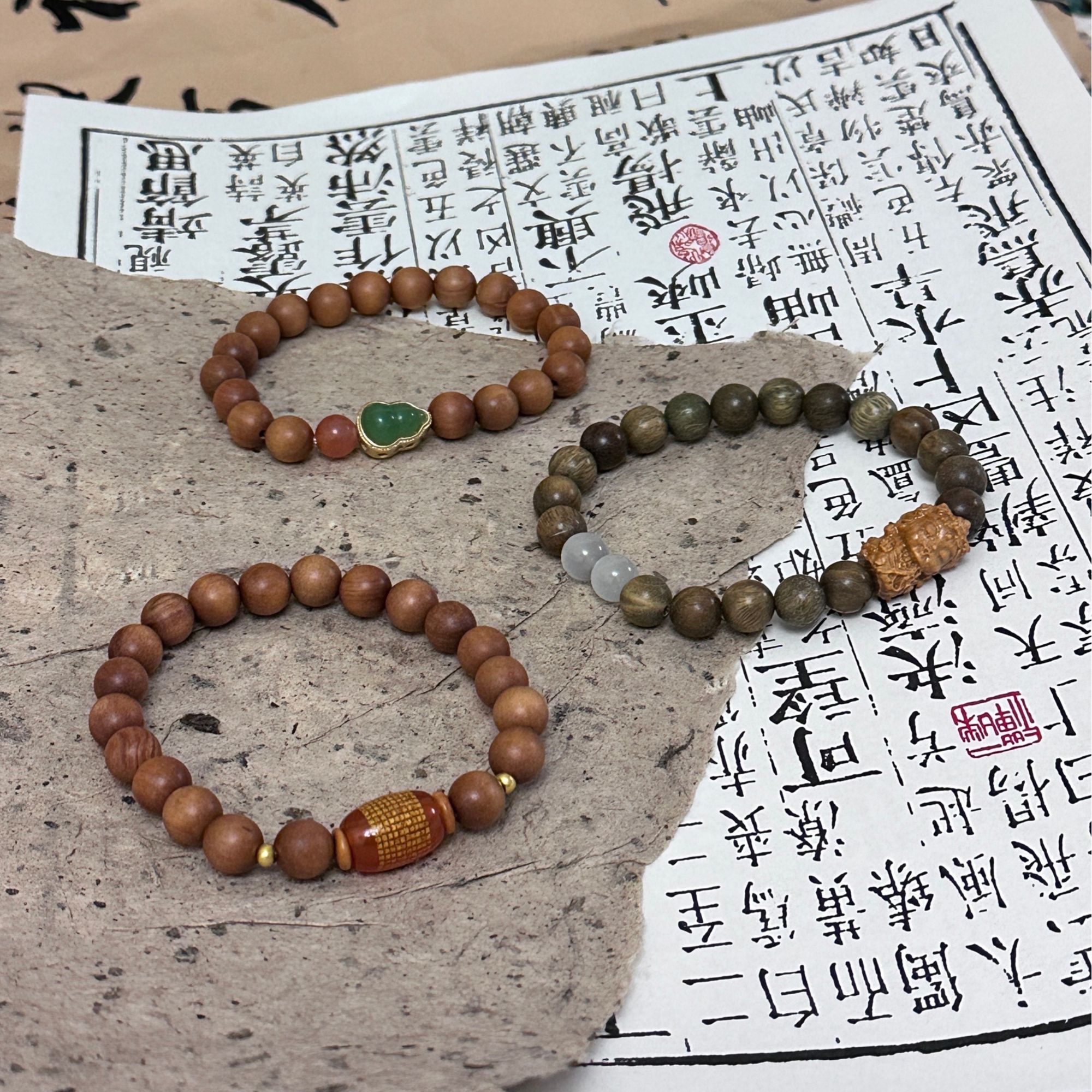 非金属木质手链 非金属情侣木质手链非金属木质手链复古小众串珠