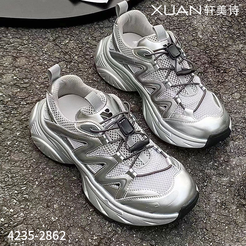 xuanmeishi/轩美诗2024新款夏季网面鞋透气运动百搭潮流厚底