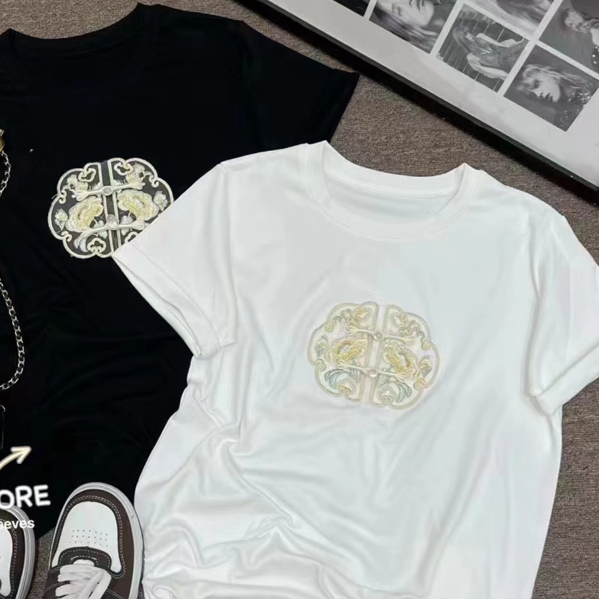 洋气国风打底短袖（限直播拍）