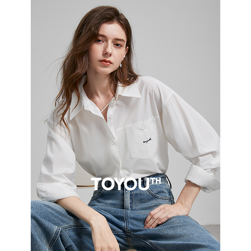 初语凉感莱赛尔棉质衬衫女2025年春季新款小清新通勤衬衣百搭上衣