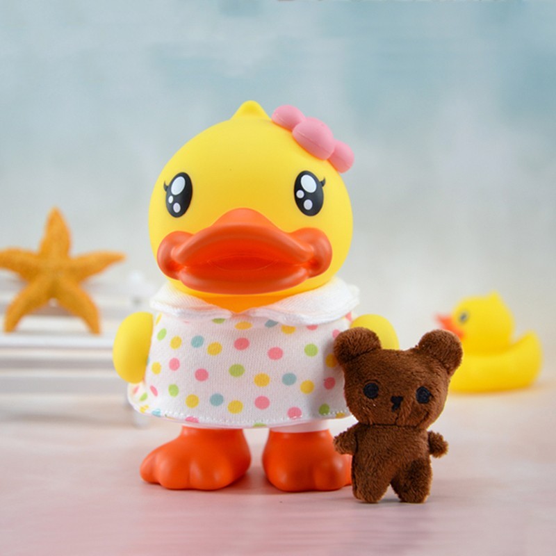 B.Duck小黄鸭&Buffy鸭妹波点裙钱箱可爱存钱罐储蓄罐储钱罐