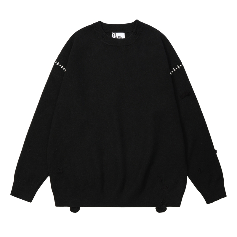 高品质2025新款毛衣男款秋冬款宽松百搭套头圆领潮流针织上衣毛衣