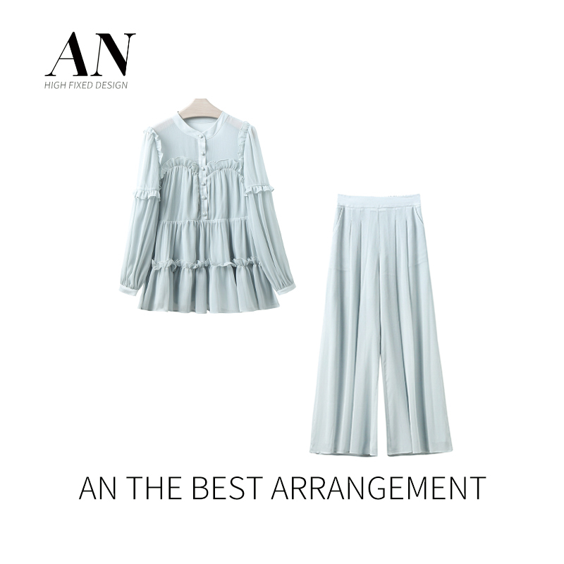 AN高定【玉馨】夏季清凉时尚设计师款套装AT2306030