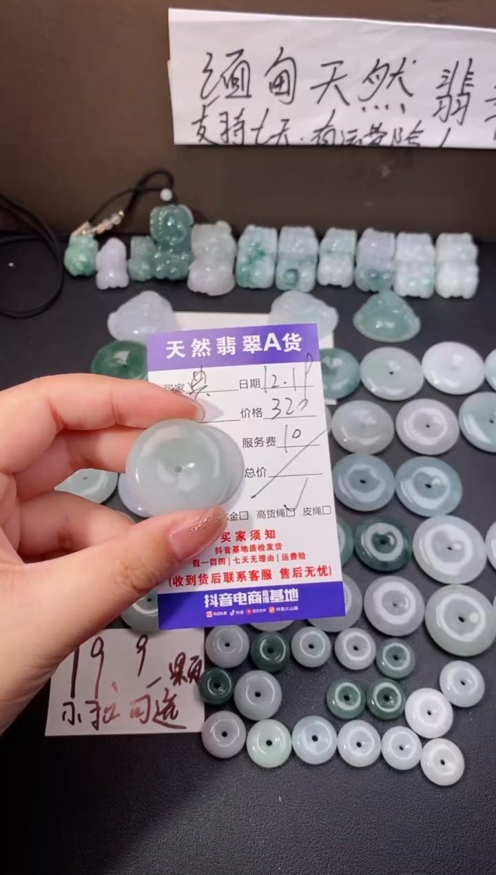 【闪购商品】翡翠颈饰未镶嵌天然翡翠平安扣