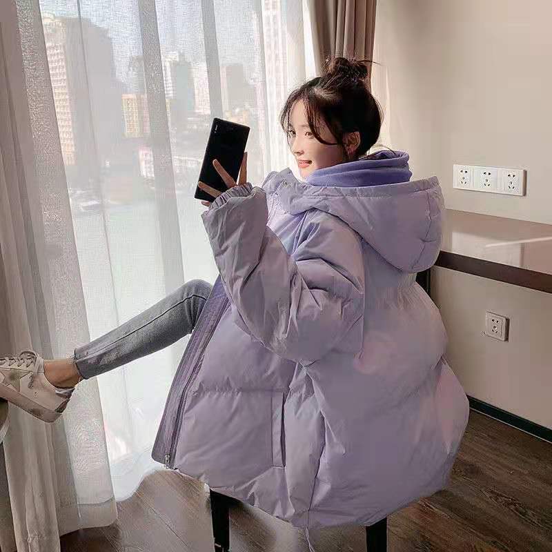 新款韩版羽绒服女新款棉袄外套冬季学生宽松棉衣面包服保暖潮流