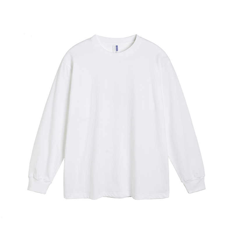 西几同款 新款300g高克重螺纹领口长袖T恤基础纯色短袖半袖打底衫