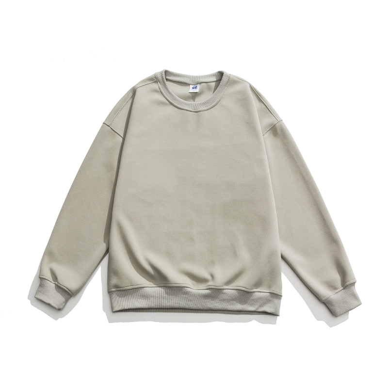 西几同款 新款重磅400g纯色圆领卫衣宽松美式潮牌大地百搭长袖