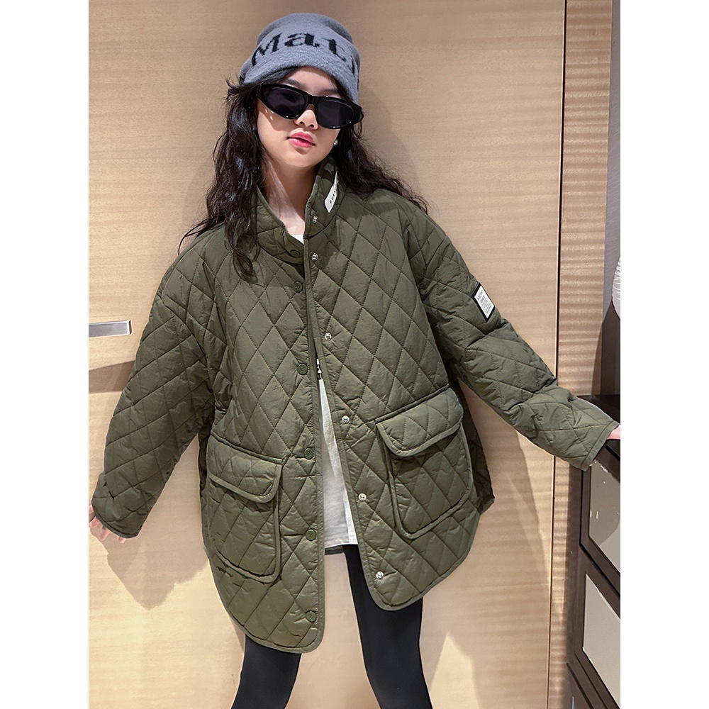 女童棉衣外套秋冬女孩大童时髦洋气冬季夹棉加厚棉袄冬装儿童棉服