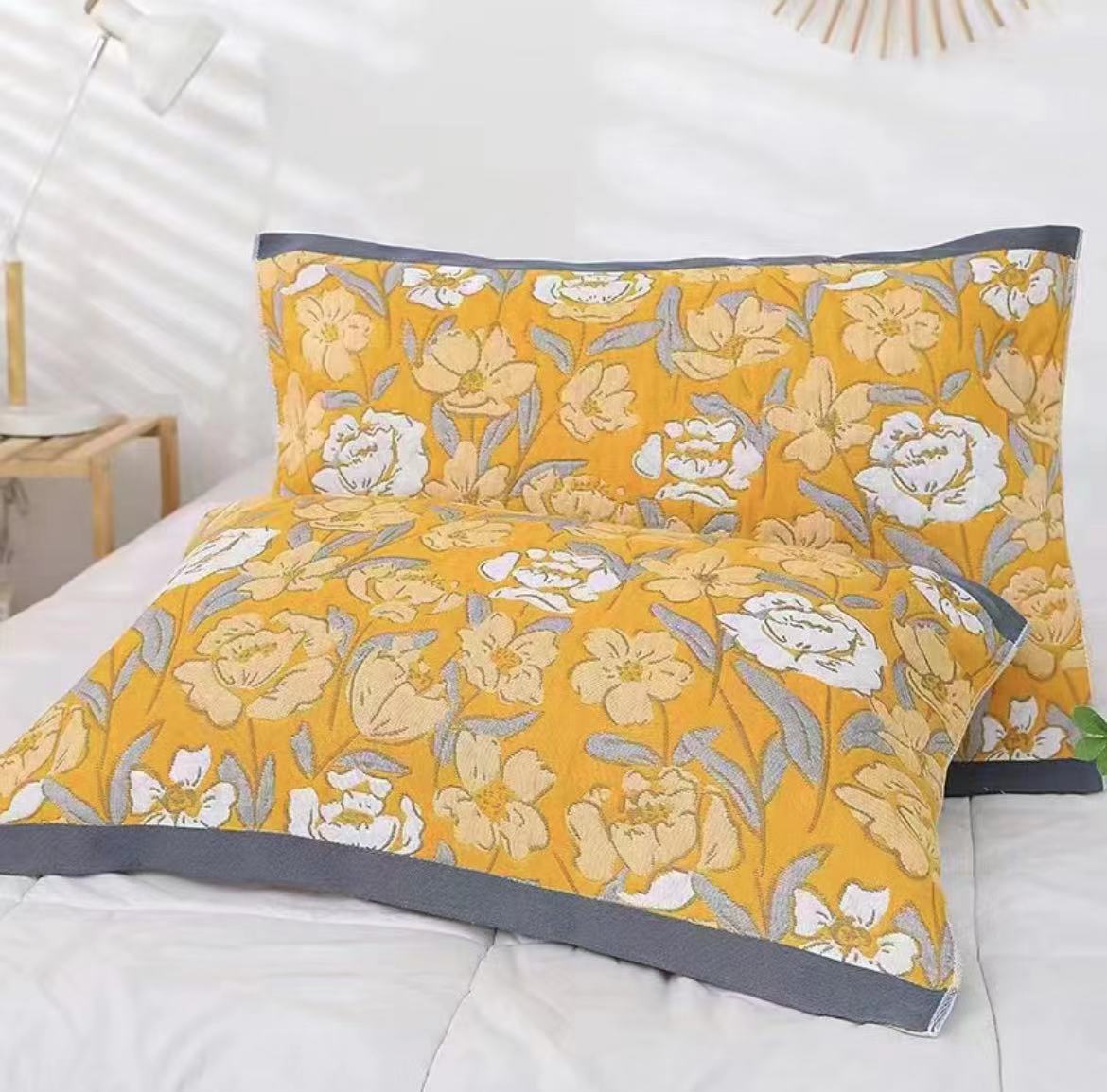 [金玉满堂]52*78cm高档纯棉舒适枕巾柔软透气吸汗