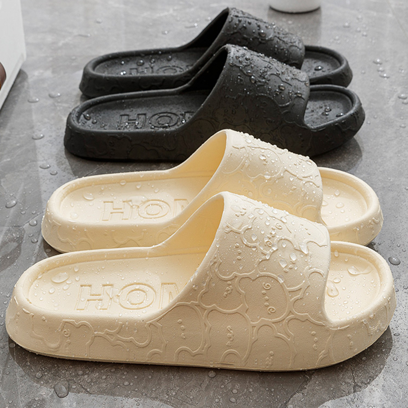 踩屎感拖鞋女夏季居家用室内厚底浴室洗澡防滑情侣凉拖鞋男松弛感