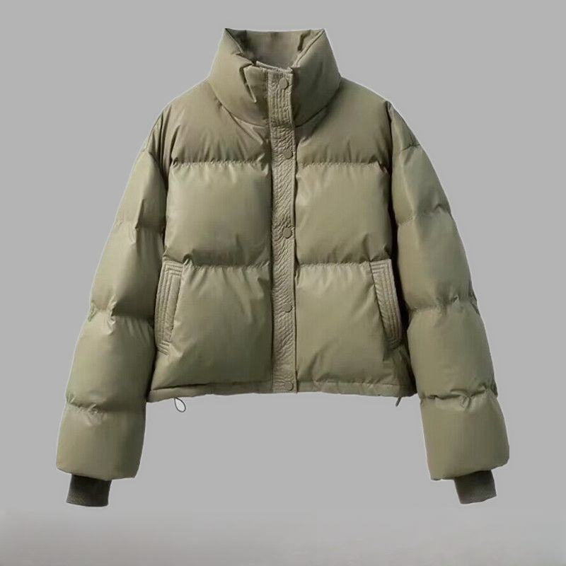 潮流百搭秋冬户外免洗皮羽绒服女新短款冬季加厚面包服小个子保暖