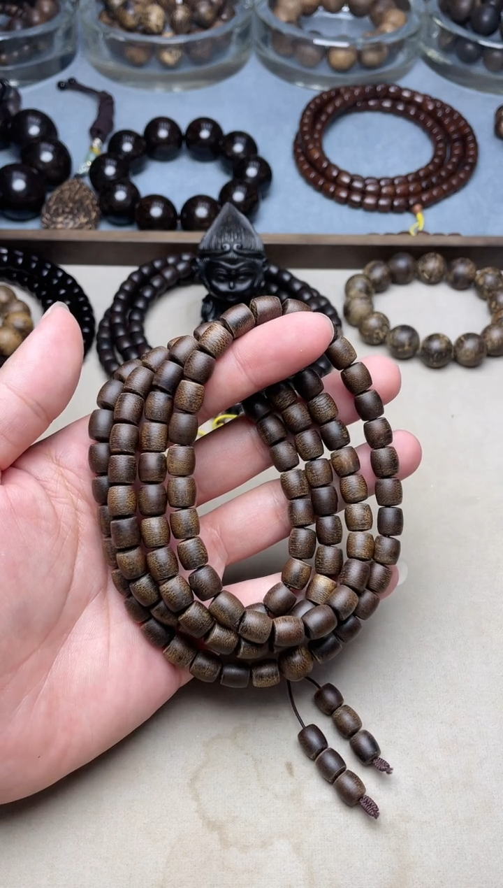 【闪购商品】沉香手串越南芽庄金丝密结奇楠种8*9*108