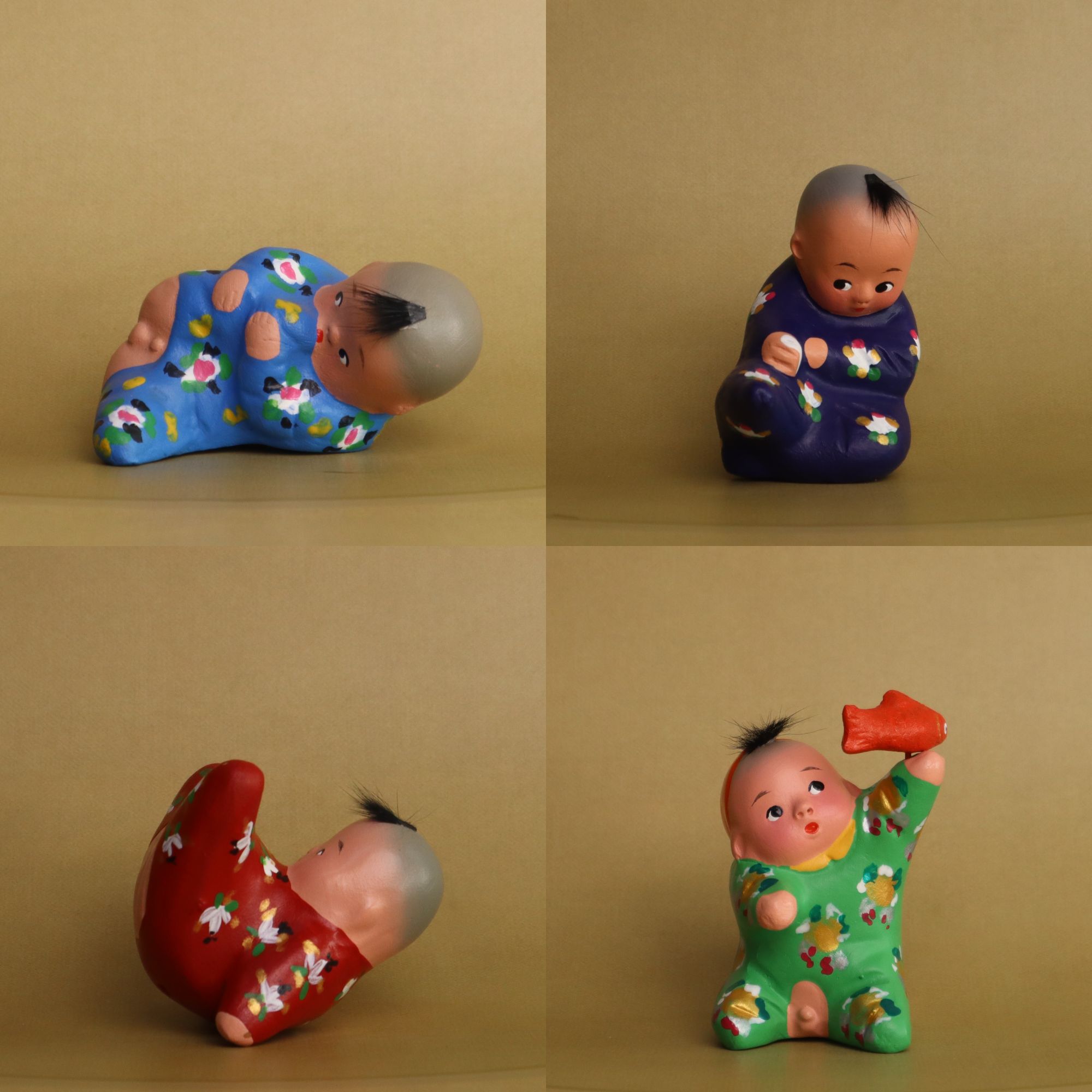 单百子系列之一天津泥人张彩塑工作室非遗礼物摆件手工艺品