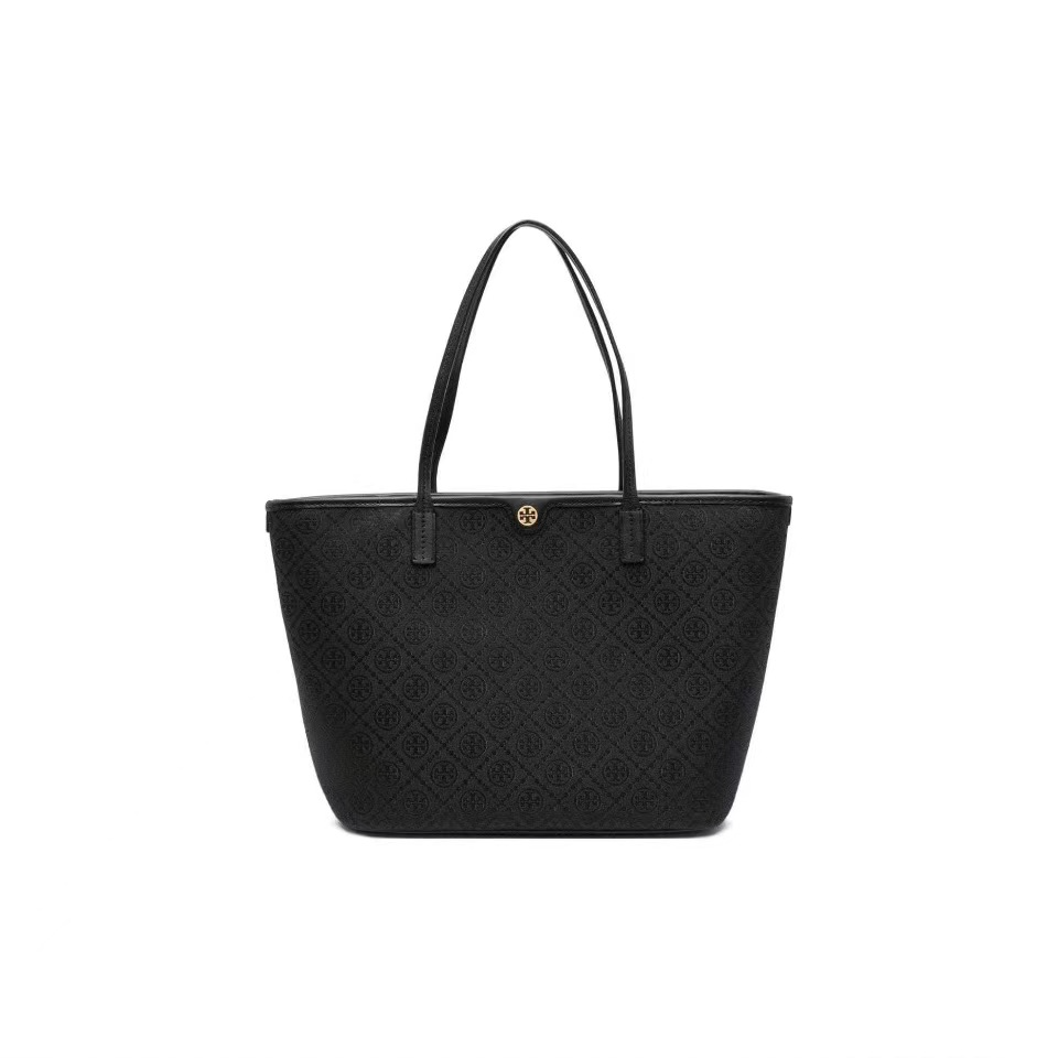 Tory Burch汤丽柏琦 美现 黑色中号女士托特单肩包152302-001