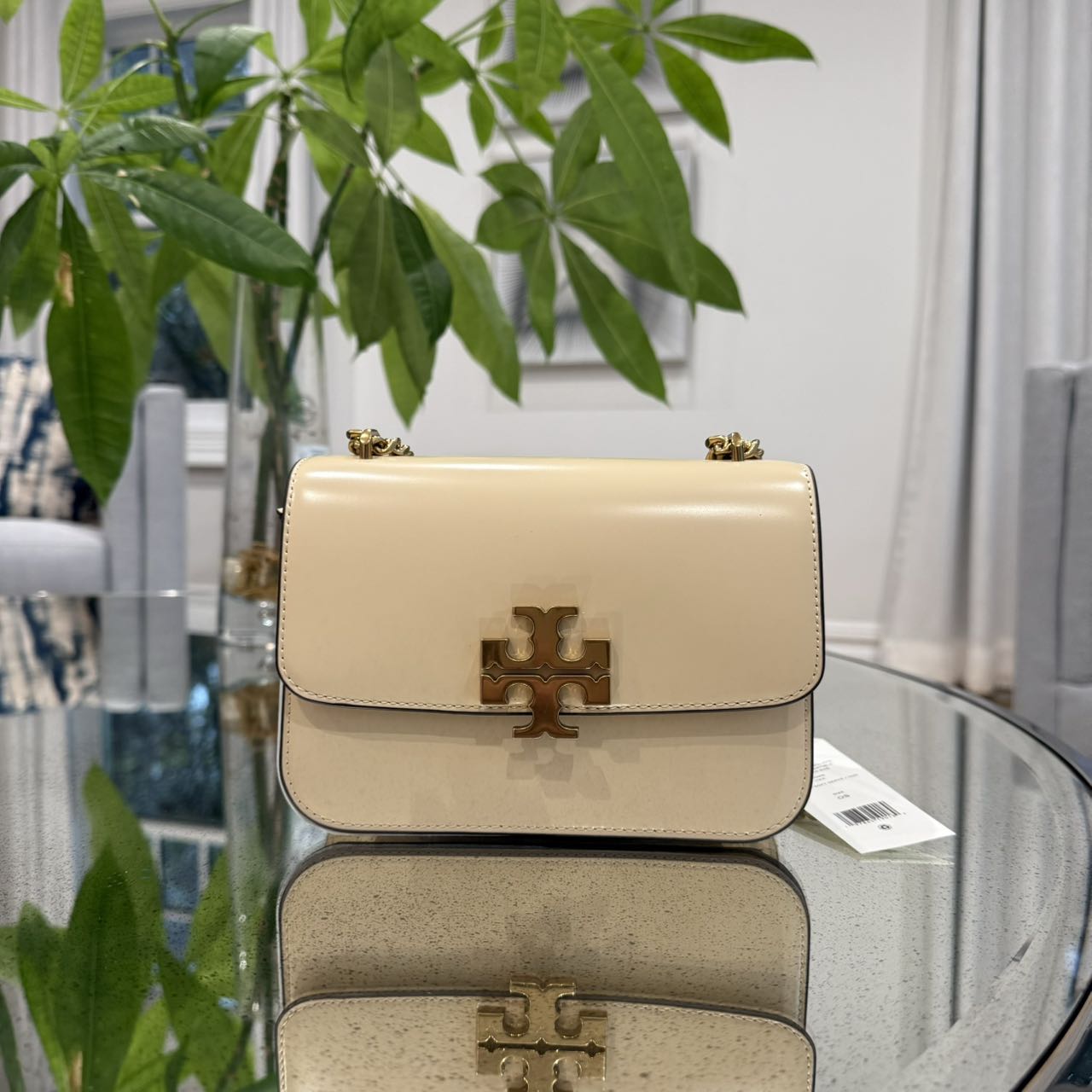 Tory Burch汤丽柏琦 美现Eleanor米色小号单肩包161929-700