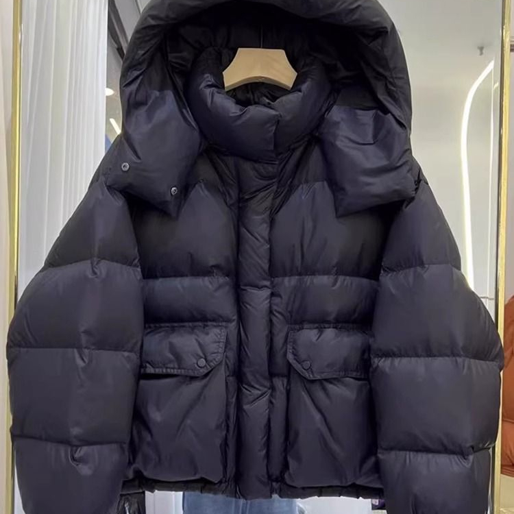 羽绒衣羽绒羽绒服女秋冬宽松连帽小个子百搭面包服羽绒服