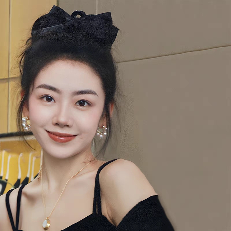 铜合金耳饰 时尚仿珍珠许大晴同款女气质耳夹无耳洞高级感法式C圈