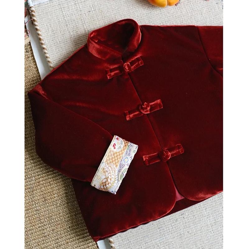 【特价清仓】儿童新中式夹棉唐装秋冬装男女童复古盘扣国潮拜年服