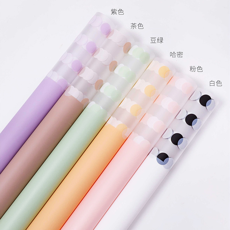 防水鲜花包装纸新款泡泡雾面纸玻璃纸花艺包装纸材料花店包花纸