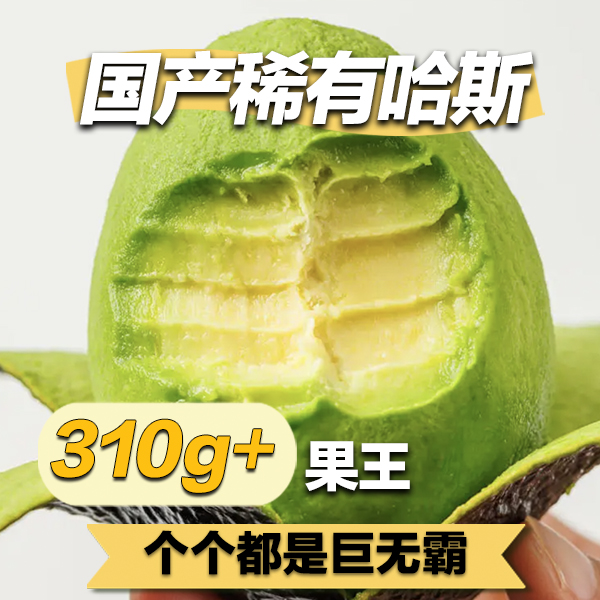 【310-350gA级精品果王】树熟哈斯牛油果鳄梨软糯香孕妈妈辅食轻食
