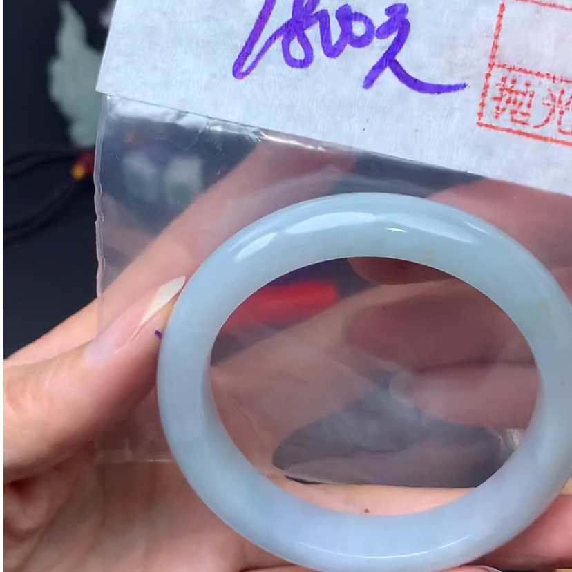 天然翡翠手镯1800元55#毛货需精细抛光50