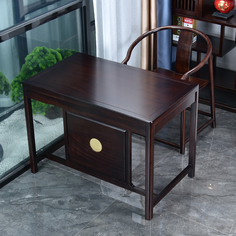 物璟1.2米尚庭书桌新中式实木小户型茶室书房家具家用茶桌椅阳台