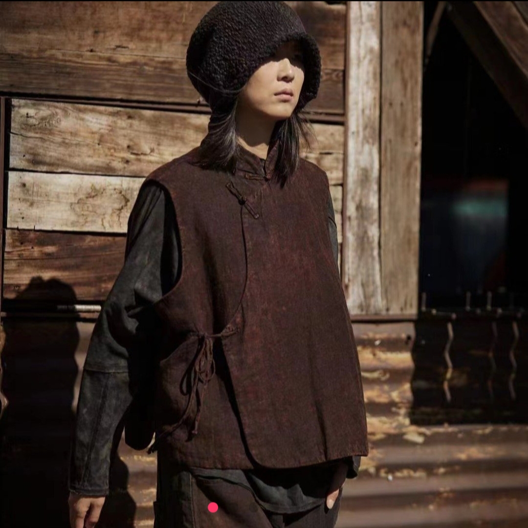 麻依者原创1167#亚麻棉马夹