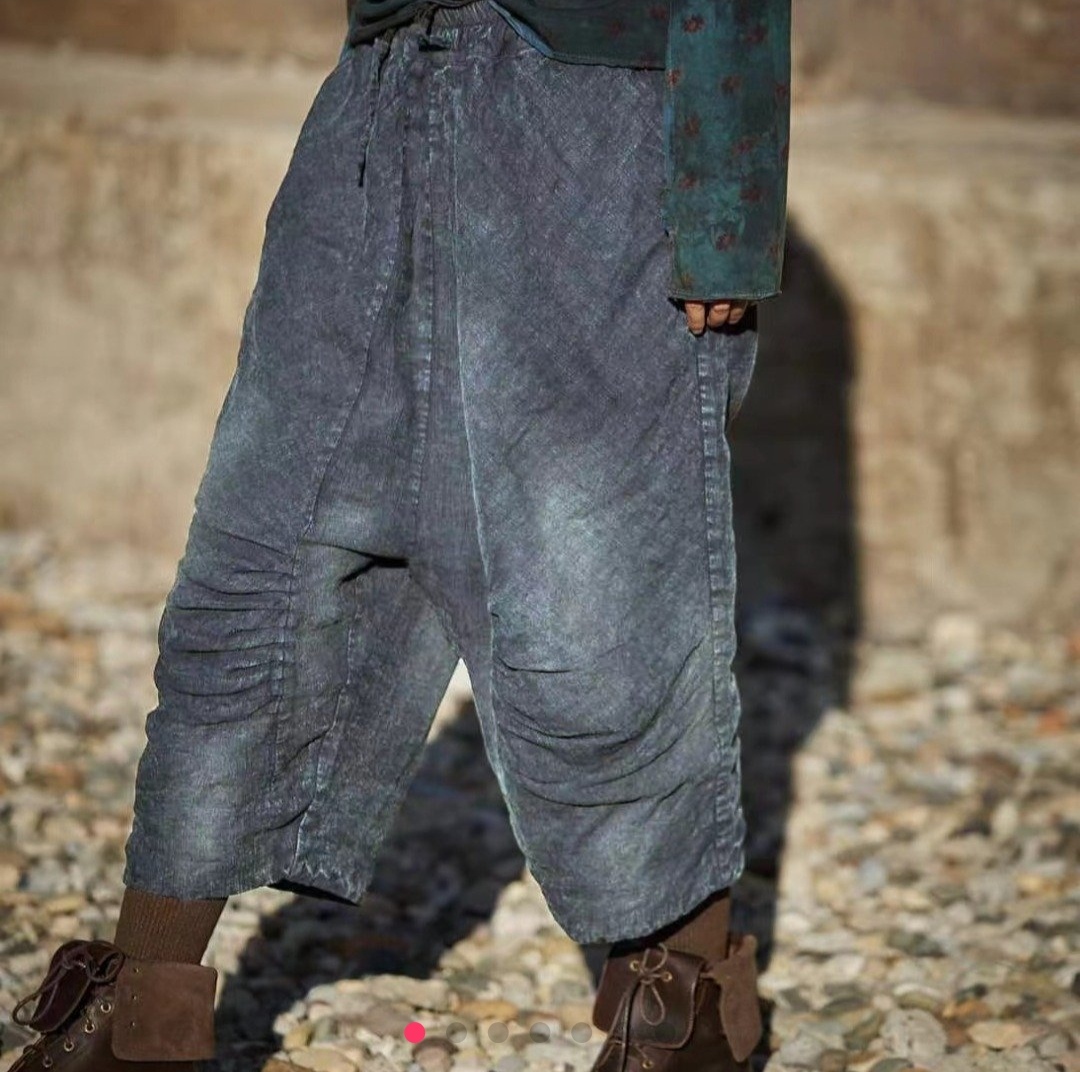 麻依者原创1178#亚麻棉裤