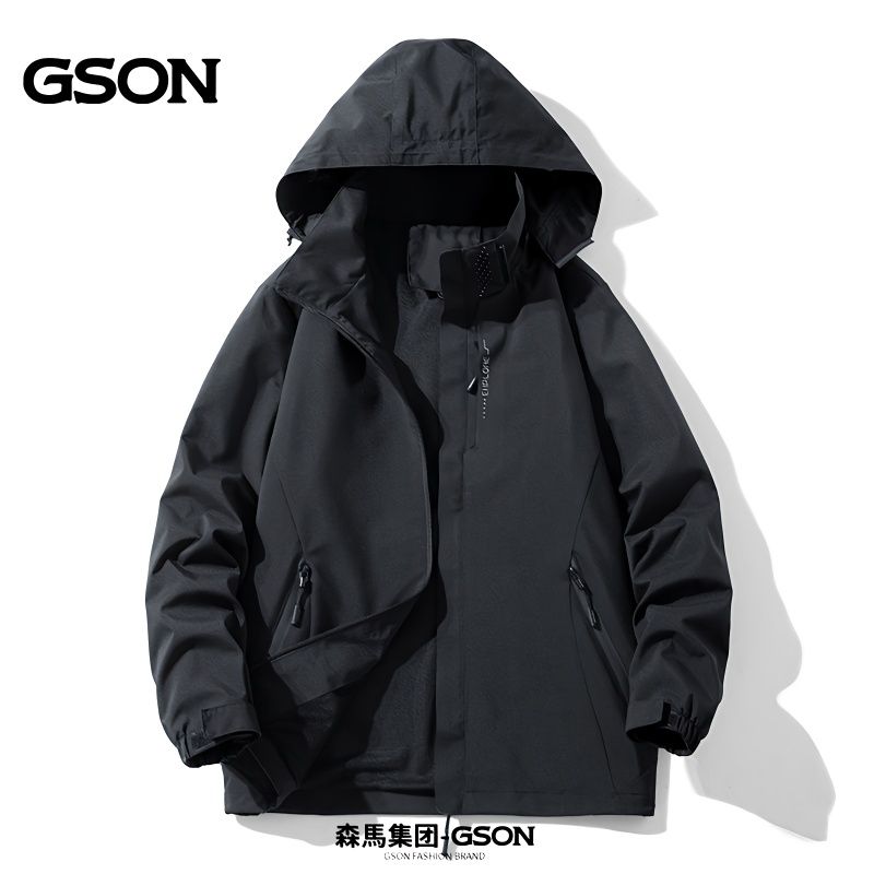 波司澄羽绒服2023新款运动夹克男女加绒三合一冲锋衣秋冬户外情侣