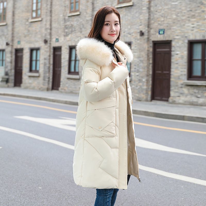 波司澄白鸭绒羽绒服女中长款宽松冬季女2023新款显瘦女潮ins外套