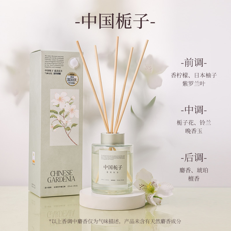 【名创优品】环游花语2.0系列中国栀子香薰持久留香室内清新空气