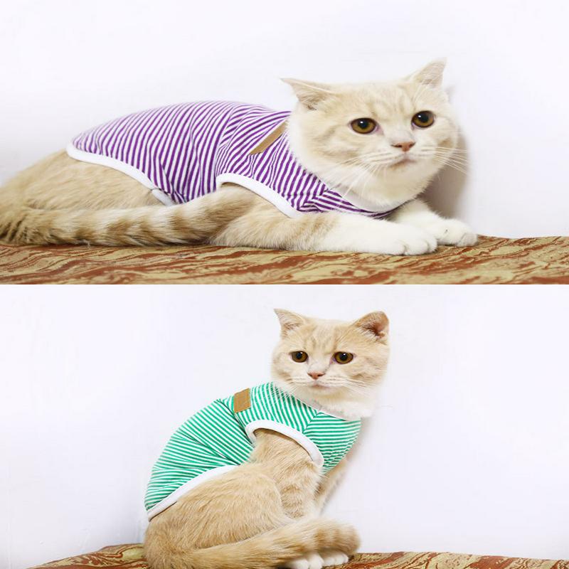 外贸款背心服饰宠物衣服小中型犬猫咪条纹春夏棉用品狗狗