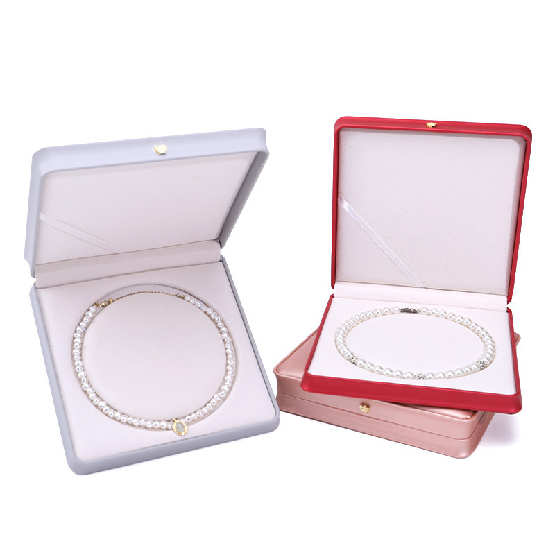 皇冠pu珍珠项链盒首饰包装盒高档项链礼盒珍珠盒饰品盒项链收纳盒