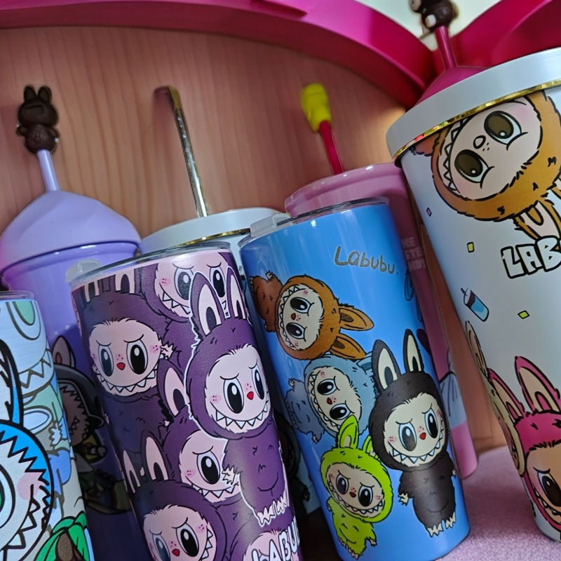 运动可爱印花休闲保温杯