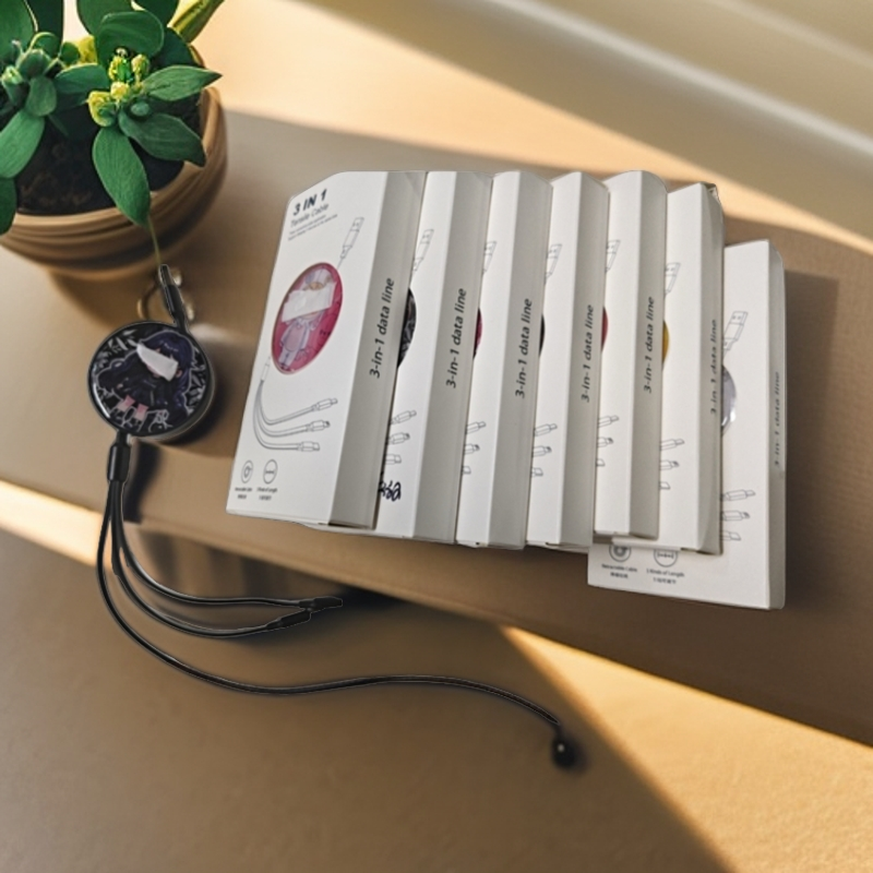 可爱休闲印花手机充电线