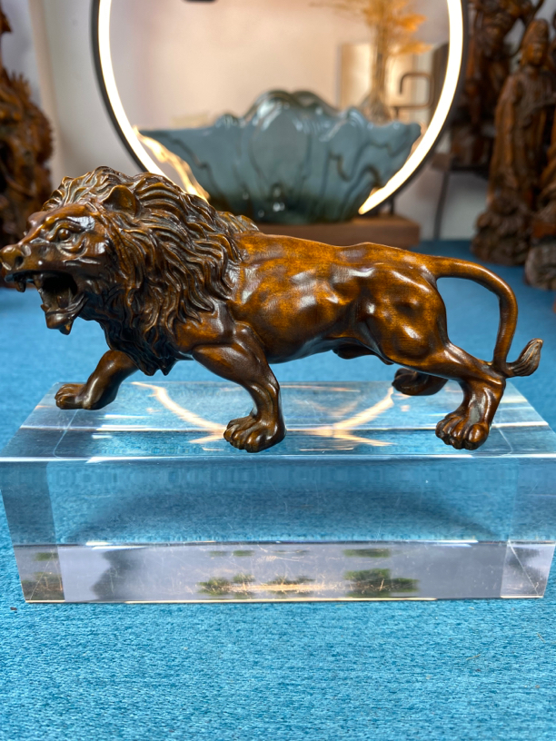 小叶黄杨木做旧（狮子）长度15高度7