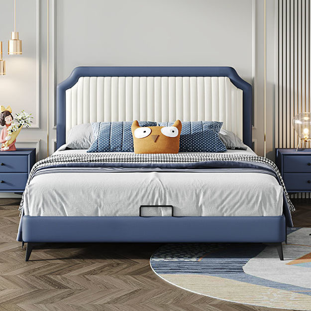 儿童床男孩简约公主风公主床家用皮床儿童房青少年女孩储物软包床