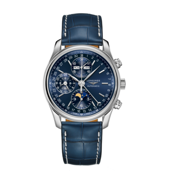 99新 Longines/浪琴 L2.673.4.92.0/八针月相蓝盘/表径40/42