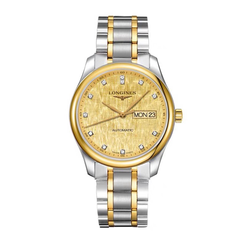99新 Longines/浪琴 L2.755.5.38.7/名匠755双日历原镶钻38.5表径