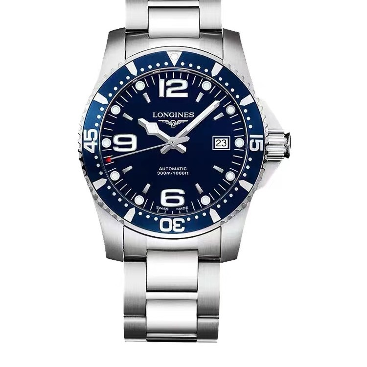 99新 Longines/浪琴 L3.742.4.96.6/蓝钢康卡斯/表径41