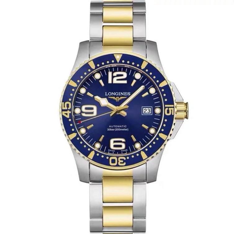 99新 Longines/浪琴 L3.742.3.96.7间金康卡斯742潜水/41表径