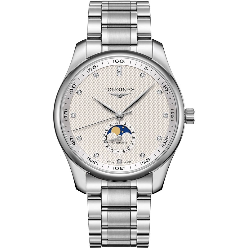 99新 Longines/浪琴 L2.919.4.77.6/名匠四针月相原镶钻/表径42