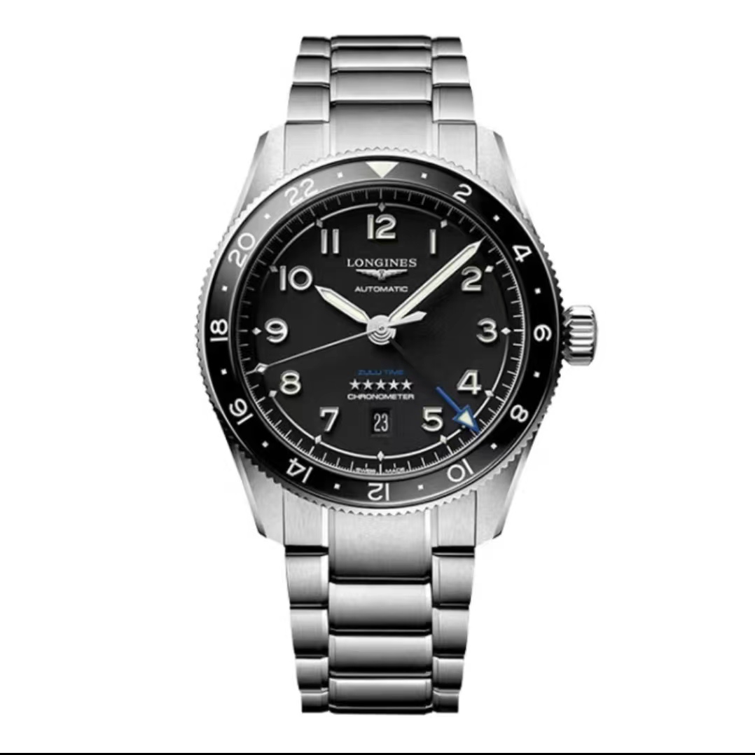 99新 Longines/浪琴 L3.812.4.53.6/先行者祖鲁时间黑/42表径