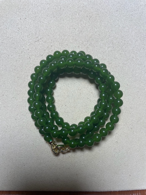 菠菜绿卡6带单扣链子DIY配饰