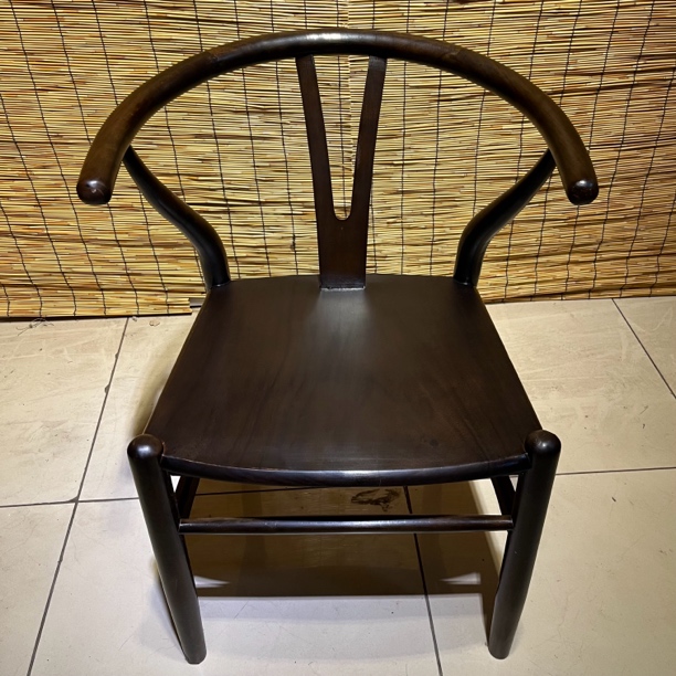 南美胡桃木（黑檀色）实木小y椅 新中式 简约（拍一发二）