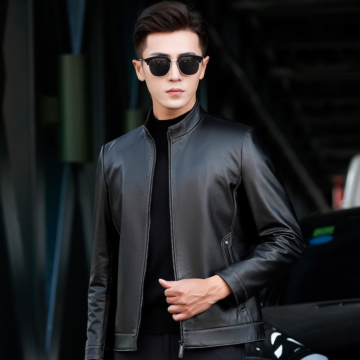 商务休闲立领夹克2076