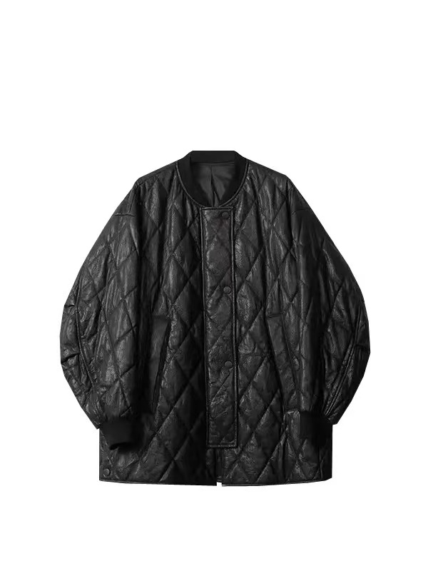 潇潇.【66366】真皮女款时尚加厚秋冬休闲百搭外套