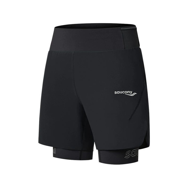 Saucony/索康尼新款专业训练跑步短裤男子内衬DUO透气舒适